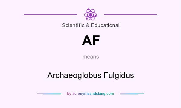What does AF mean? It stands for Archaeoglobus Fulgidus