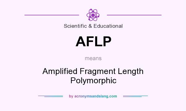 What does AFLP mean? It stands for Amplified Fragment Length Polymorphic