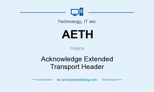 What does AETH mean? It stands for Acknowledge Extended Transport Header