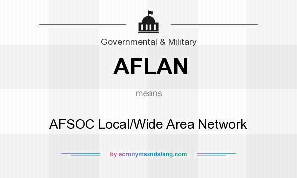 What does AFLAN mean? It stands for AFSOC Local/Wide Area Network