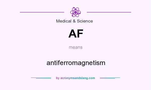 What does AF mean? It stands for antiferromagnetism