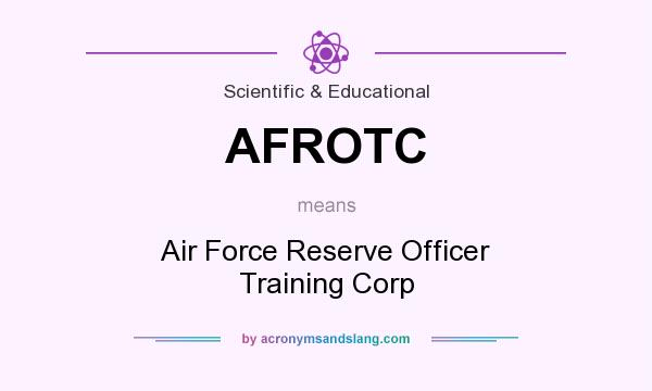 What does AFROTC mean? It stands for Air Force Reserve Officer Training Corp