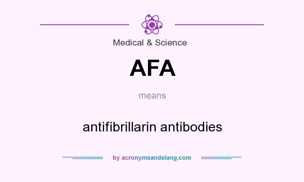 What does AFA mean? It stands for antifibrillarin antibodies