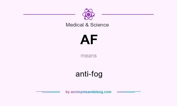 What does AF mean? It stands for anti-fog