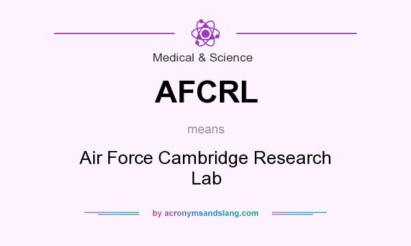What does AFCRL mean? It stands for Air Force Cambridge Research Lab