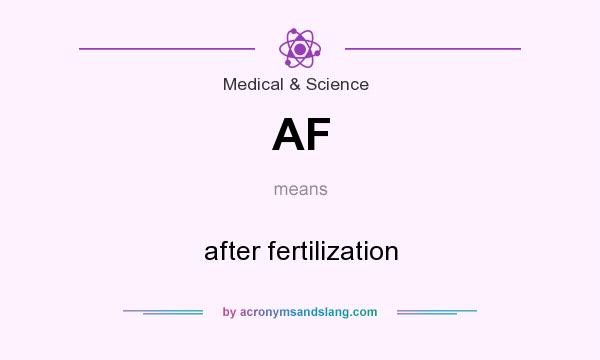 What does AF mean? It stands for after fertilization