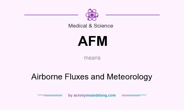 What does AFM mean? It stands for Airborne Fluxes and Meteorology