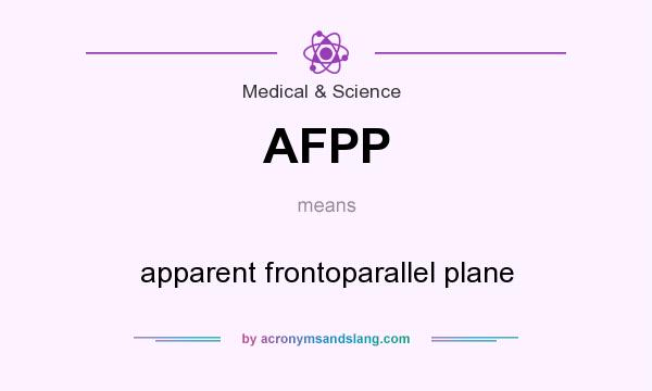 What does AFPP mean? It stands for apparent frontoparallel plane