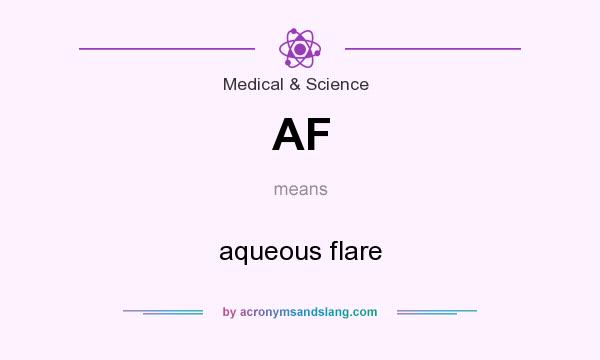What does AF mean? It stands for aqueous flare