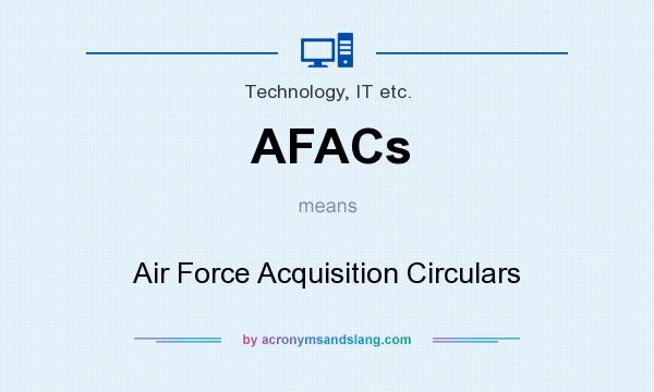 What does AFACs mean? It stands for Air Force Acquisition Circulars