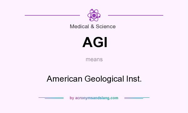 What does AGI mean? It stands for American Geological Inst.
