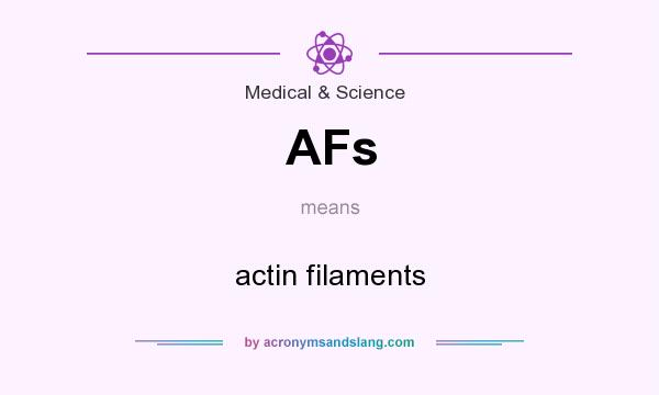 What does AFs mean? It stands for actin filaments