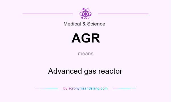 What does AGR mean? It stands for Advanced gas reactor