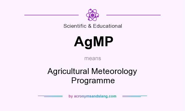 What does AgMP mean? It stands for Agricultural Meteorology Programme