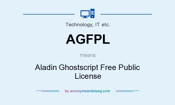 What does AGFPL mean? It stands for Aladin Ghostscript Free Public License