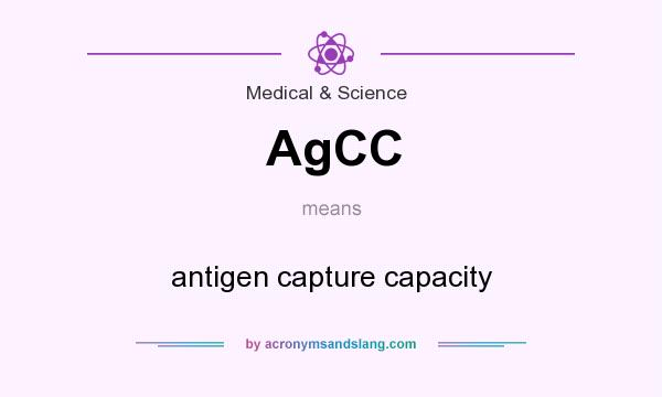What does AgCC mean? It stands for antigen capture capacity