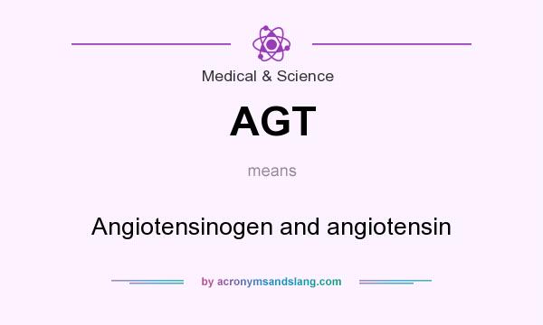 What does AGT mean? It stands for Angiotensinogen and angiotensin