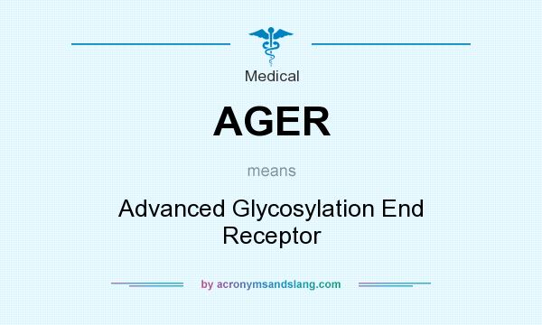 What does AGER mean? It stands for Advanced Glycosylation End Receptor