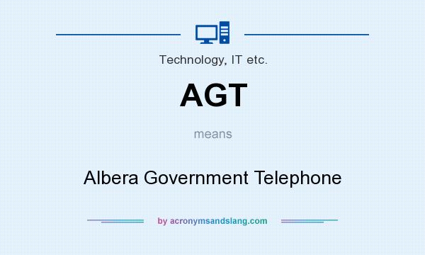 What does AGT mean? It stands for Albera Government Telephone