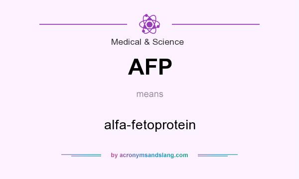 What does AFP mean? It stands for alfa-fetoprotein