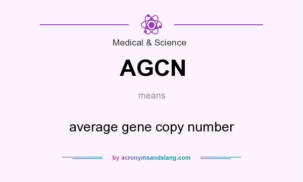 What does AGCN mean? It stands for average gene copy number