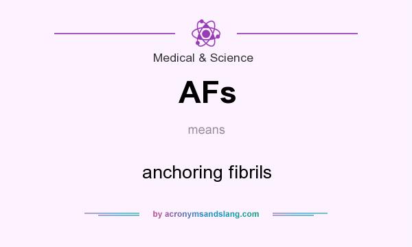 What does AFs mean? It stands for anchoring fibrils