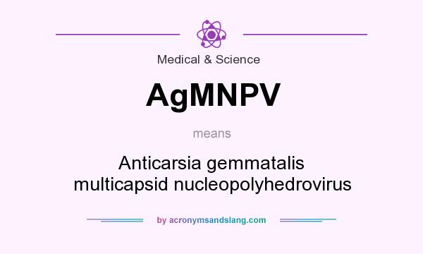 What does AgMNPV mean? It stands for Anticarsia gemmatalis multicapsid nucleopolyhedrovirus