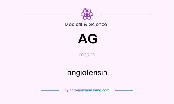 What does AG mean? It stands for angiotensin