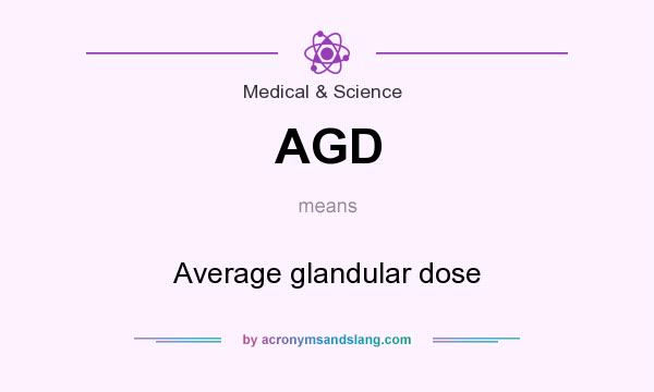 What does AGD mean? It stands for Average glandular dose
