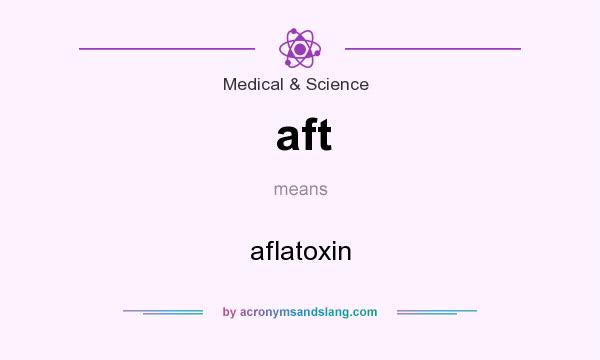 What does aft mean? It stands for aflatoxin