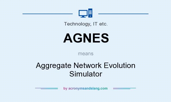 What does AGNES mean? It stands for Aggregate Network Evolution Simulator