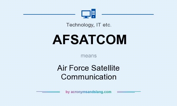 What does AFSATCOM mean? It stands for Air Force Satellite Communication
