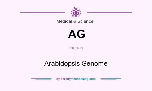 What does AG mean? It stands for Arabidopsis Genome