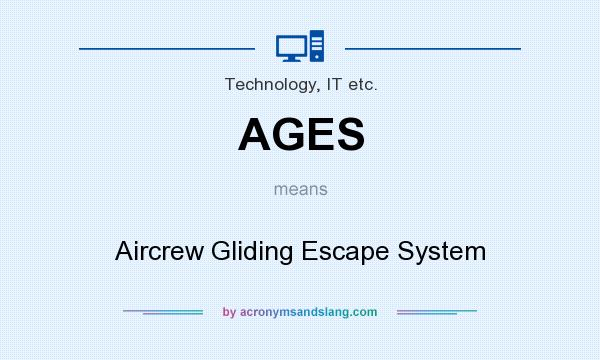What does AGES mean? It stands for Aircrew Gliding Escape System