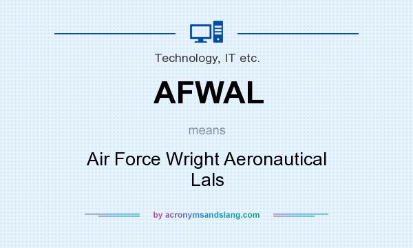 What does AFWAL mean? It stands for Air Force Wright Aeronautical Lals