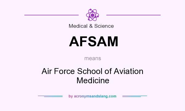 What does AFSAM mean? It stands for Air Force School of Aviation Medicine