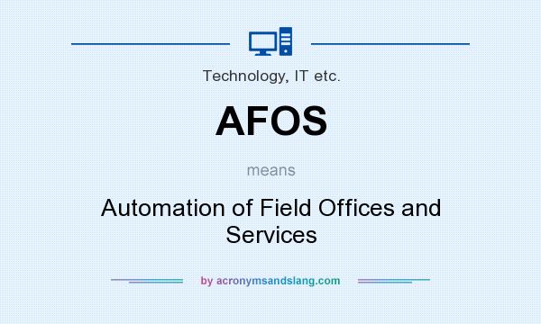 What does AFOS mean? It stands for Automation of Field Offices and Services