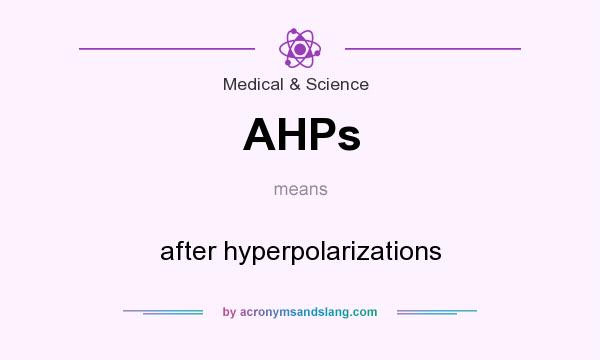 What does AHPs mean? It stands for after hyperpolarizations