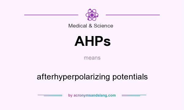 What does AHPs mean? It stands for afterhyperpolarizing potentials