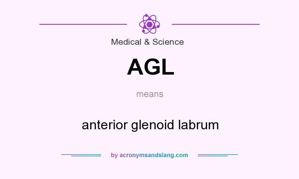 What does AGL mean? It stands for anterior glenoid labrum