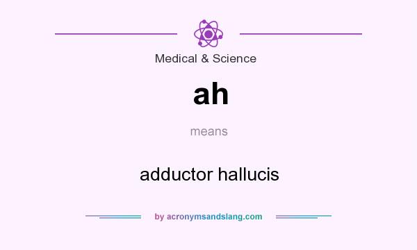 What does ah mean? It stands for adductor hallucis