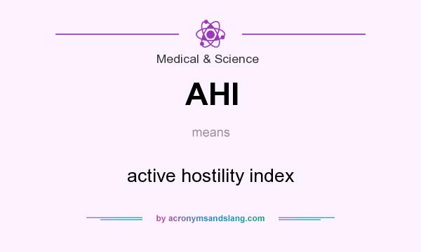What does AHI mean? It stands for active hostility index
