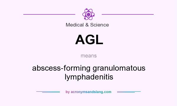 What does AGL mean? It stands for abscess-forming granulomatous lymphadenitis