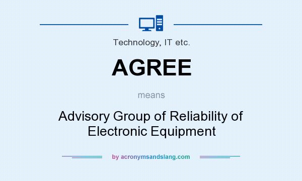What does AGREE mean? It stands for Advisory Group of Reliability of Electronic Equipment