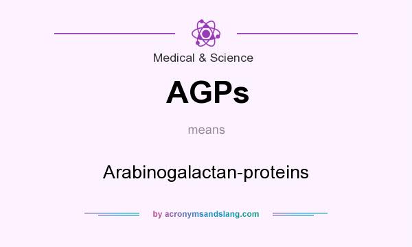 What does AGPs mean? It stands for Arabinogalactan-proteins