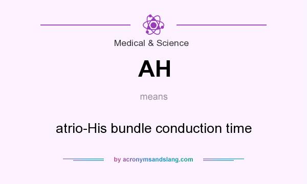 What does AH mean? It stands for atrio-His bundle conduction time