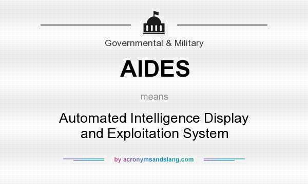 What does AIDES mean? It stands for Automated Intelligence Display and Exploitation System