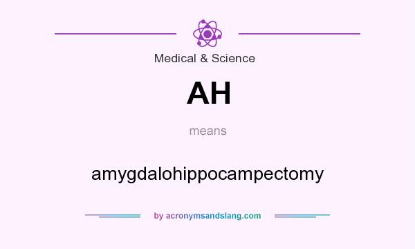 What does AH mean? It stands for amygdalohippocampectomy