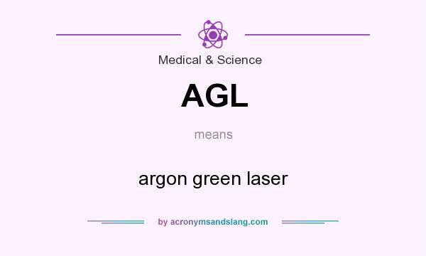 What does AGL mean? It stands for argon green laser