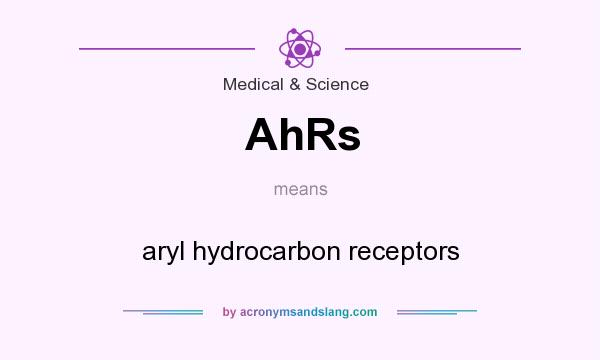What does AhRs mean? It stands for aryl hydrocarbon receptors